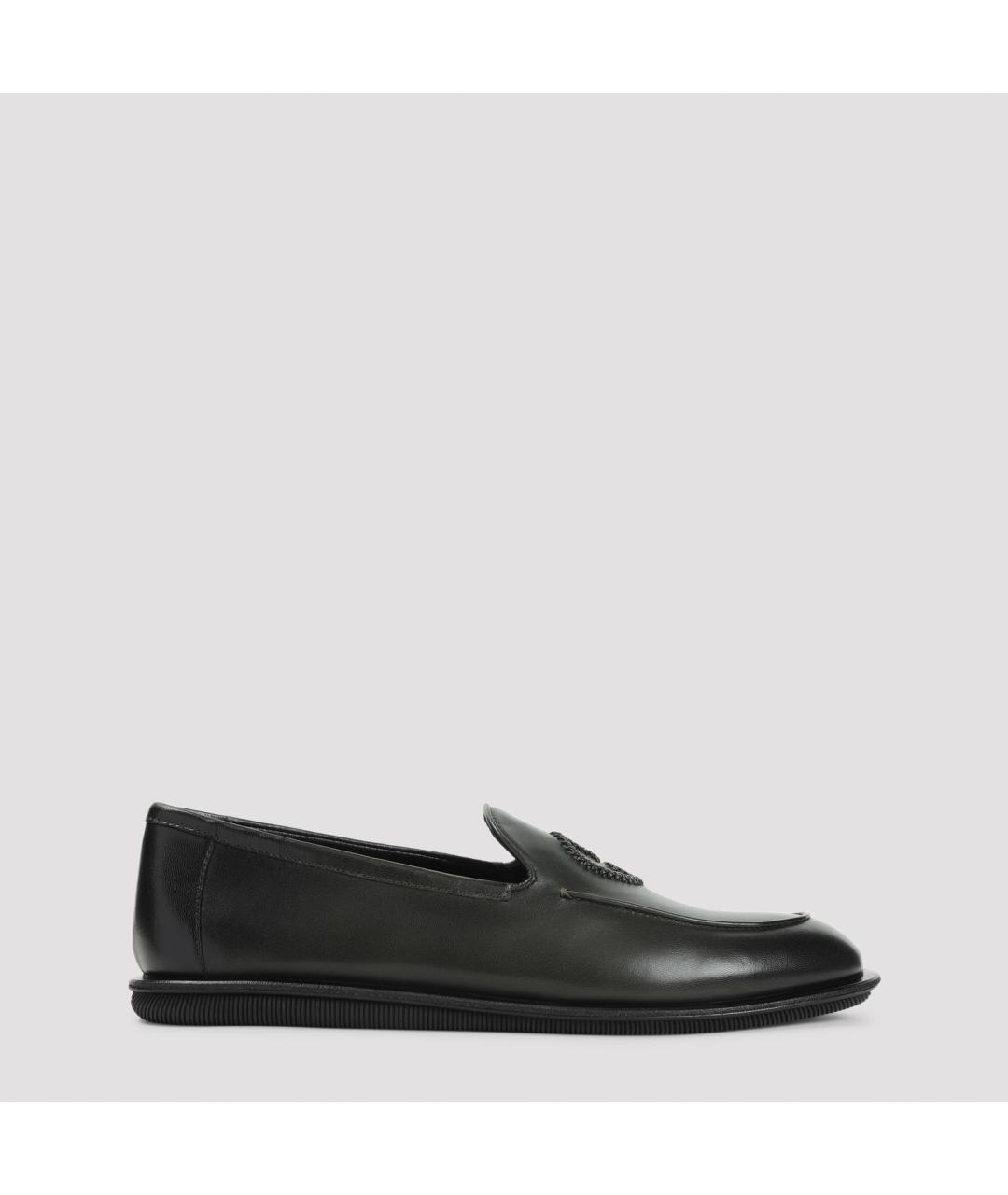 GIORGIO ARMANI Зеленые кожаные лоферы, фото 2