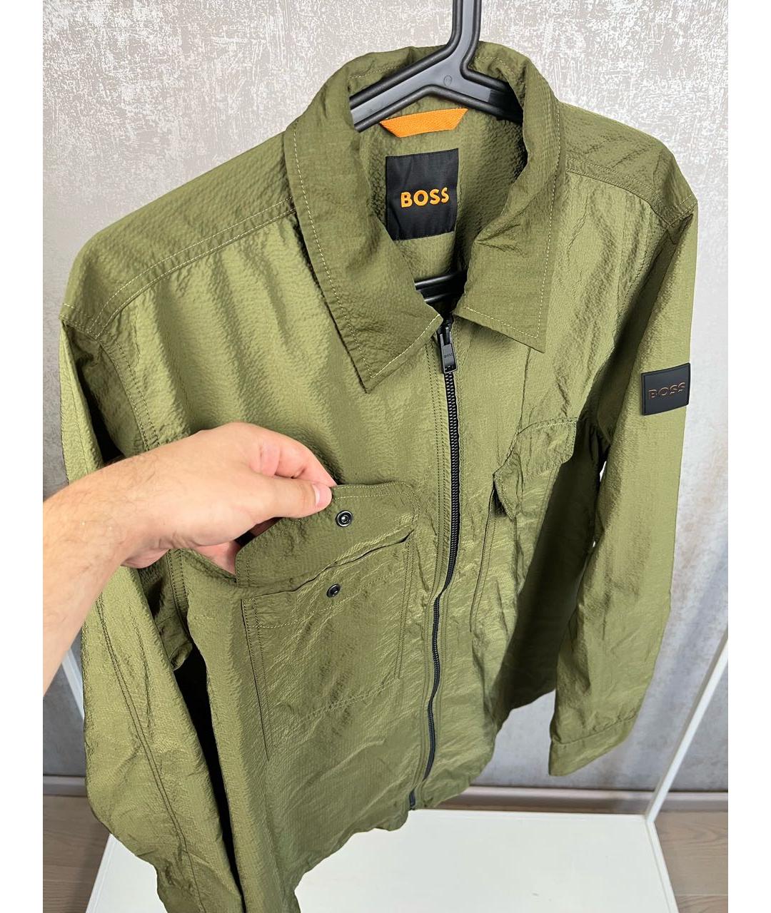 HUGO Зеленая полиамидовая куртка, фото 4