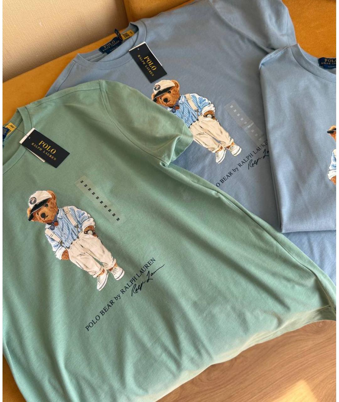 POLO RALPH LAUREN Зеленая хлопковая футболка, фото 5