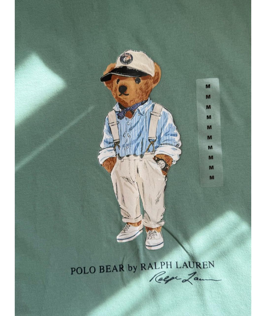 POLO RALPH LAUREN Зеленая хлопковая футболка, фото 4