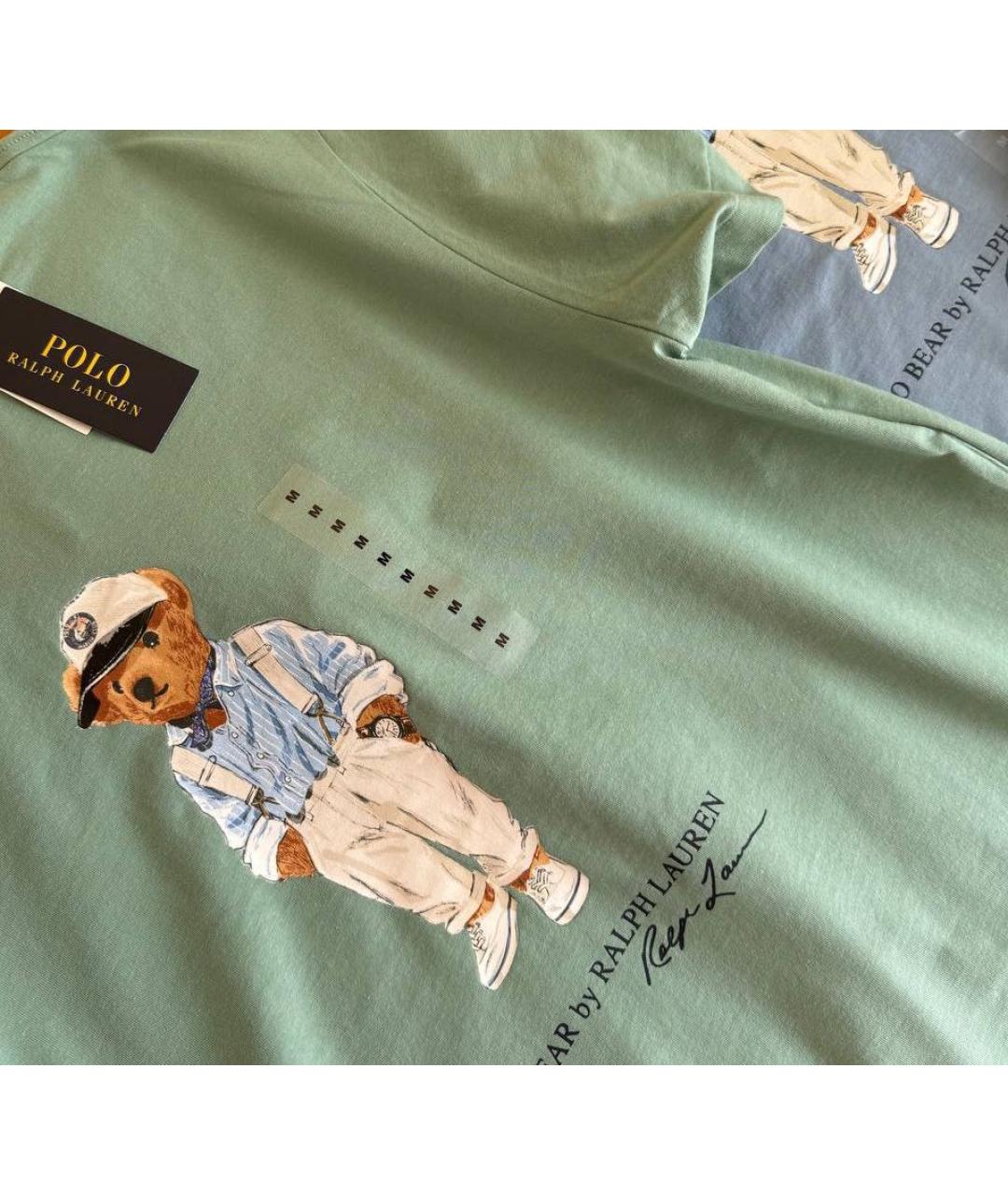 POLO RALPH LAUREN Зеленая хлопковая футболка, фото 6