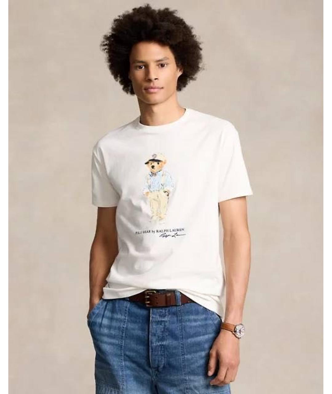 POLO RALPH LAUREN Белая хлопковая футболка, фото 5