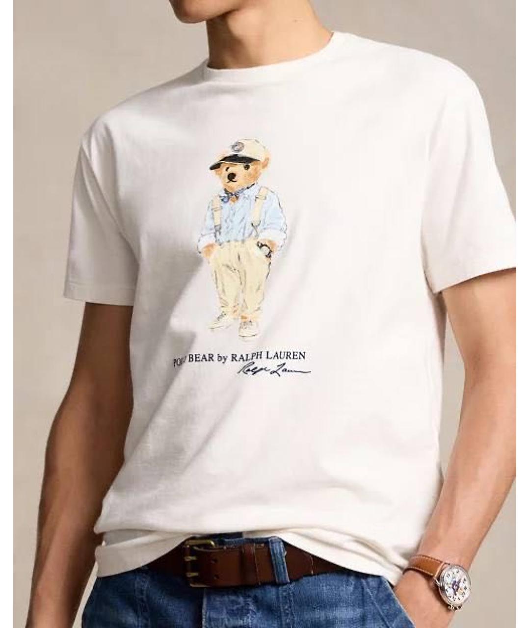 POLO RALPH LAUREN Белая хлопковая футболка, фото 6