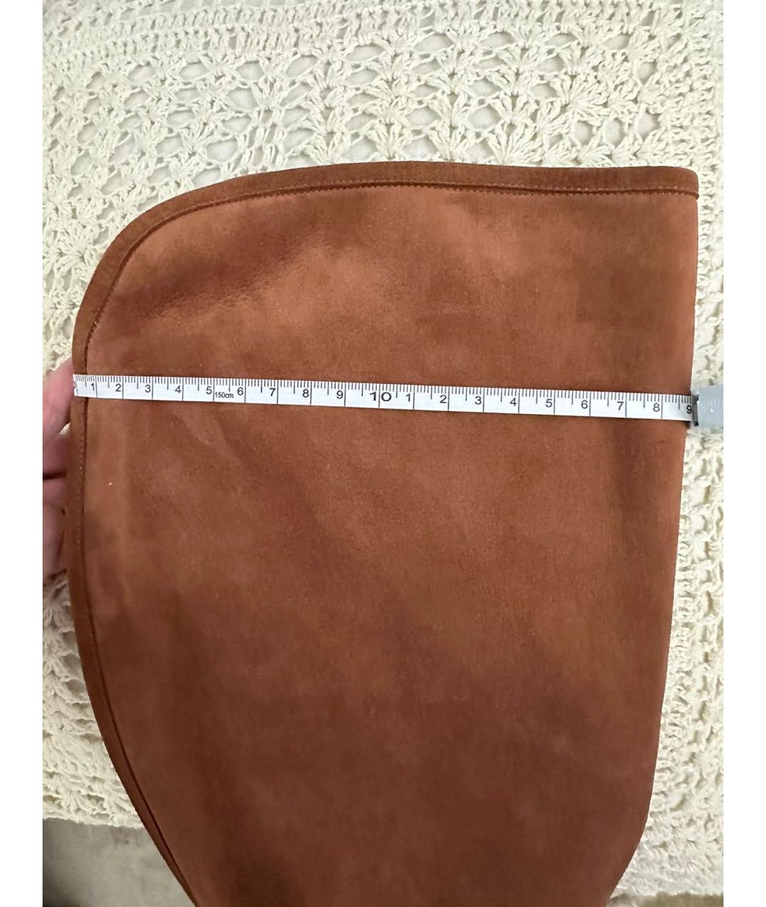 LORO PIANA Коричневые замшевые сапоги, фото 7