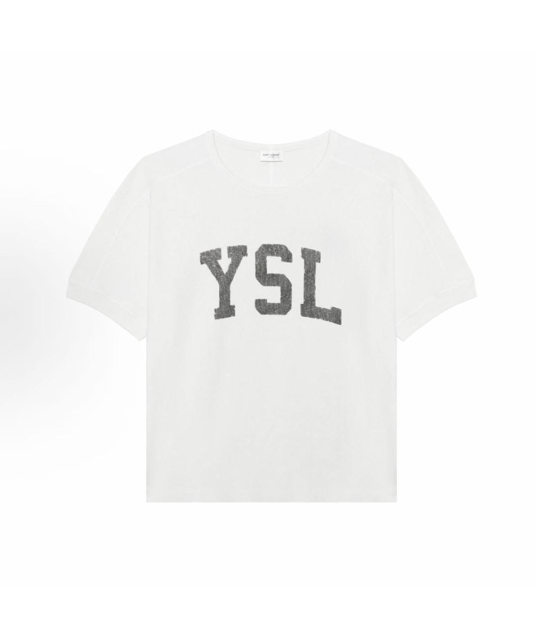 SAINT LAURENT Белая футболка, фото 3