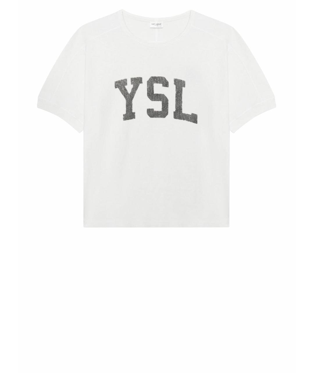 SAINT LAURENT Белая футболка, фото 1
