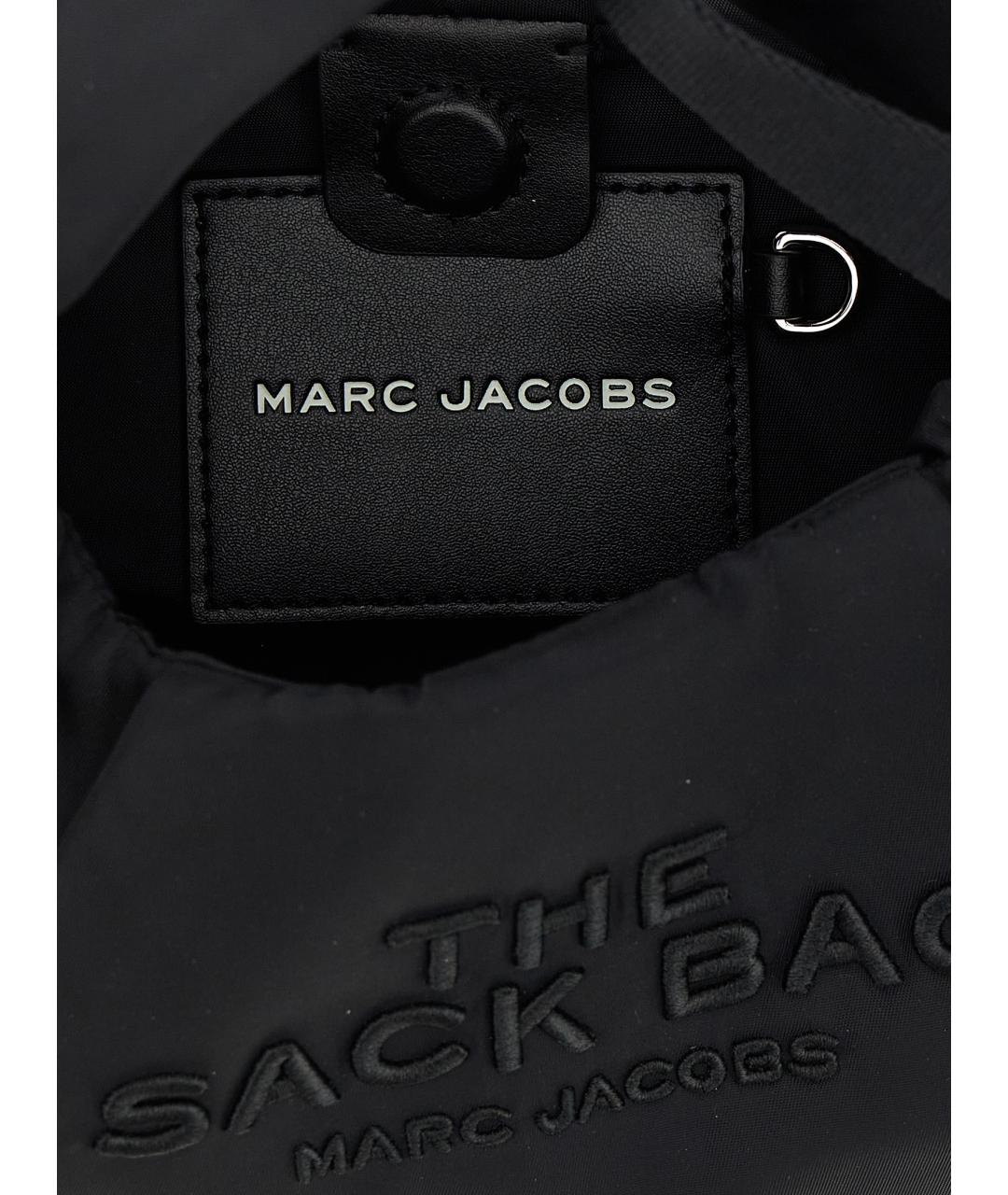 MARC JACOBS Черная тканевая сумка с короткими ручками, фото 4