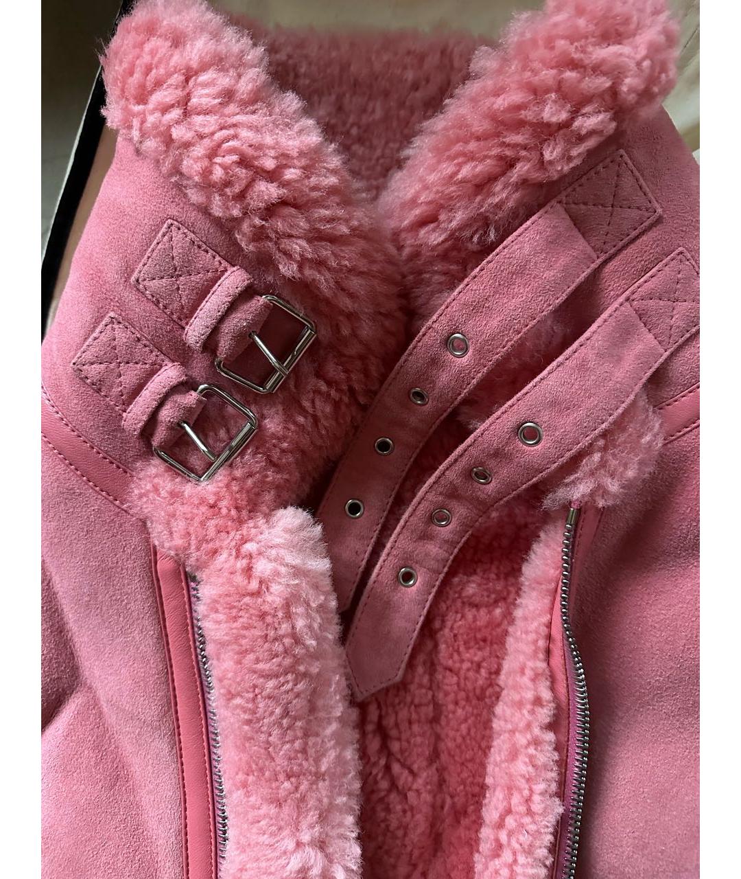 VETEMENTS Розовая замшевая дубленка, фото 4