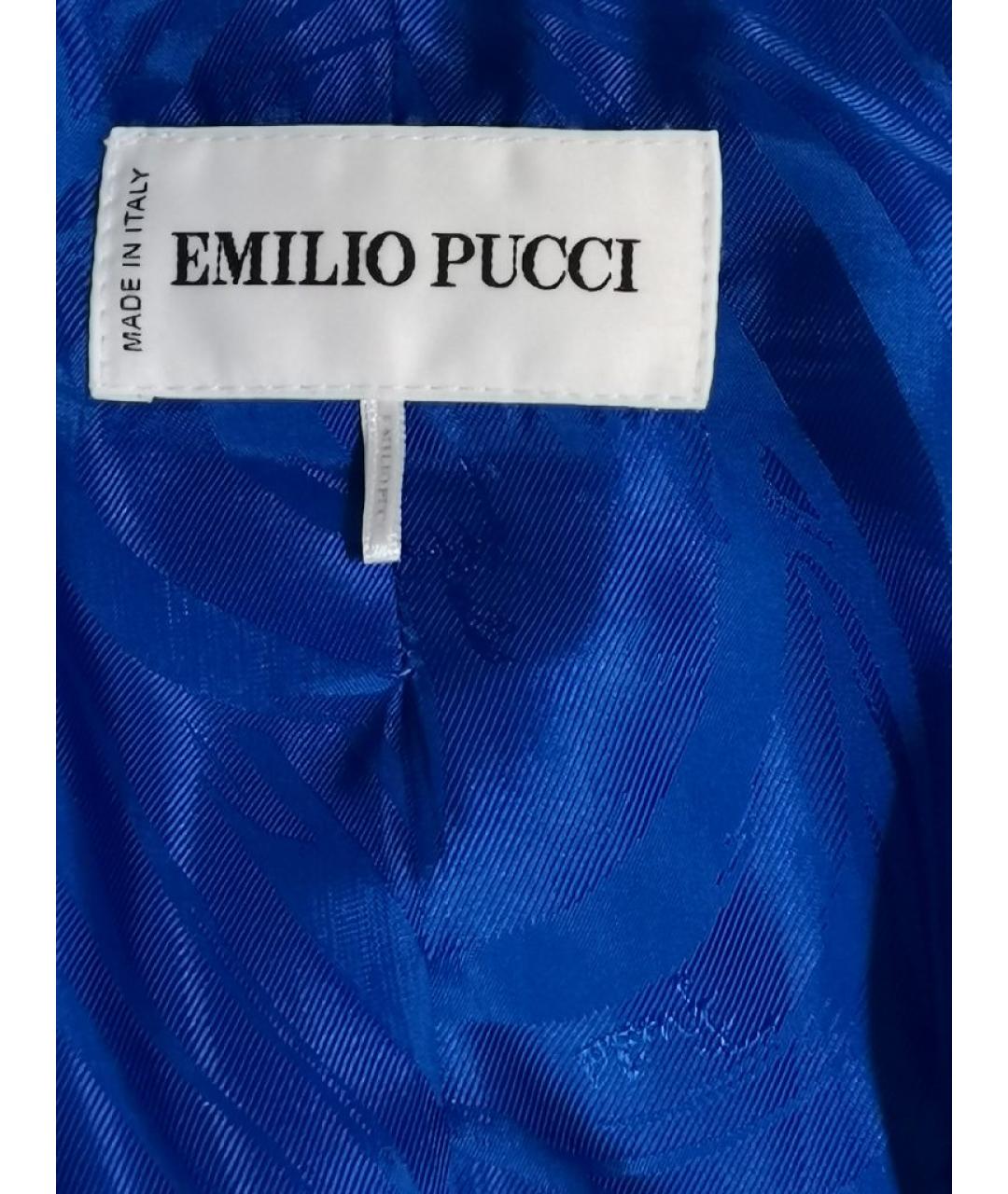 EMILIO PUCCI Синий шерстяной жакет/пиджак, фото 3