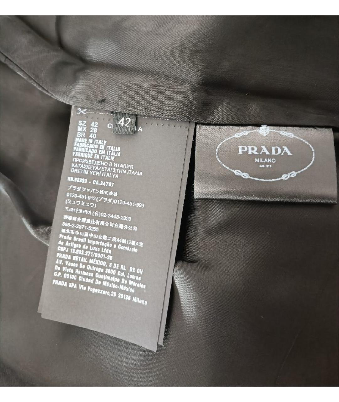 PRADA Антрацитовая шерстяная куртка, фото 6