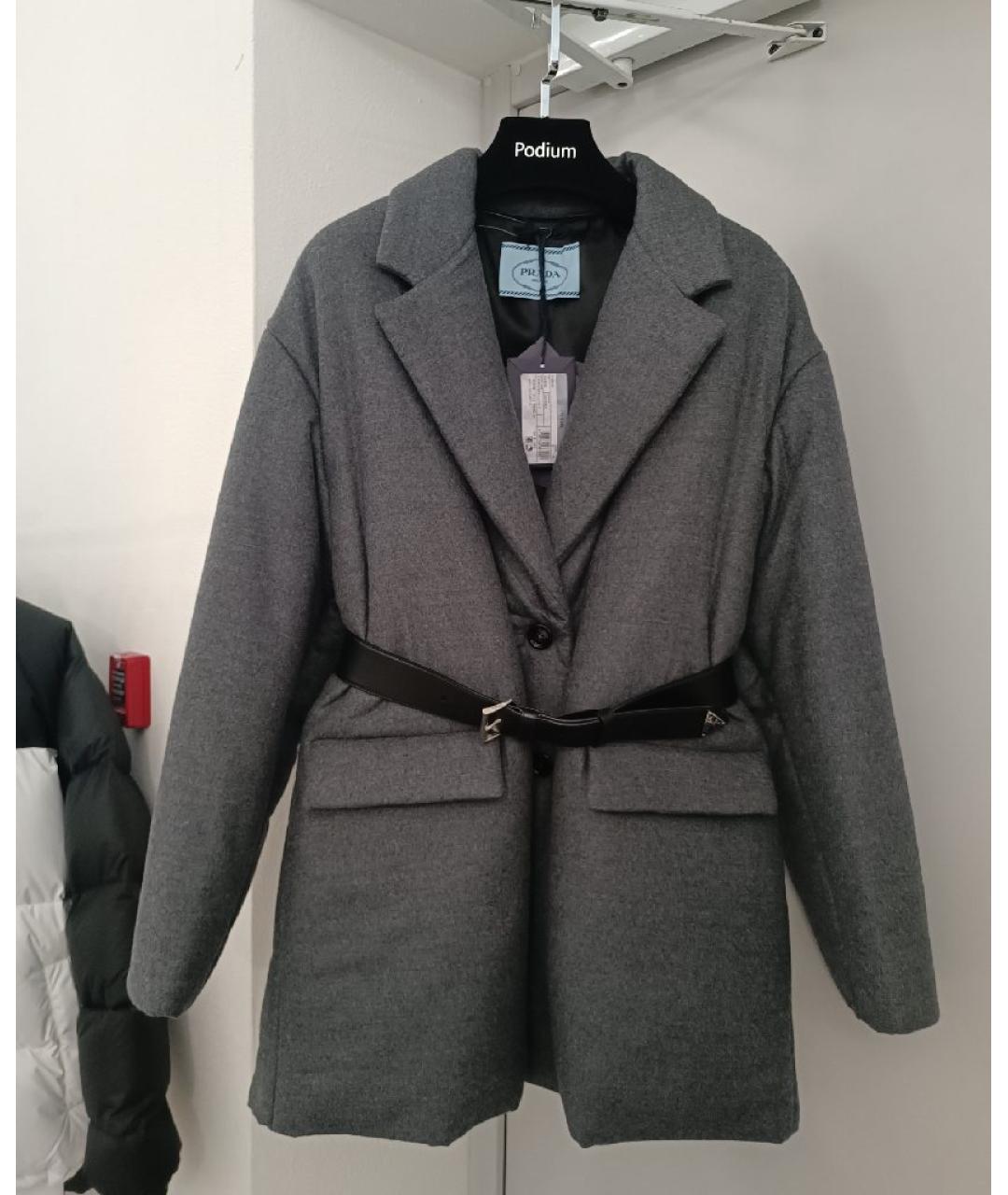 PRADA Антрацитовая шерстяная куртка, фото 7