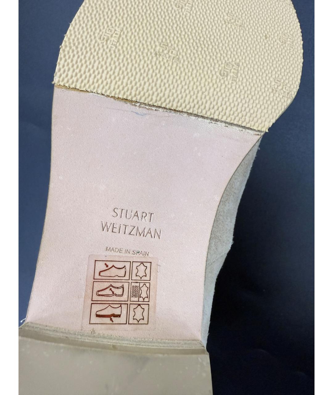 STUART WEITZMAN Замшевые ботфорты, фото 5
