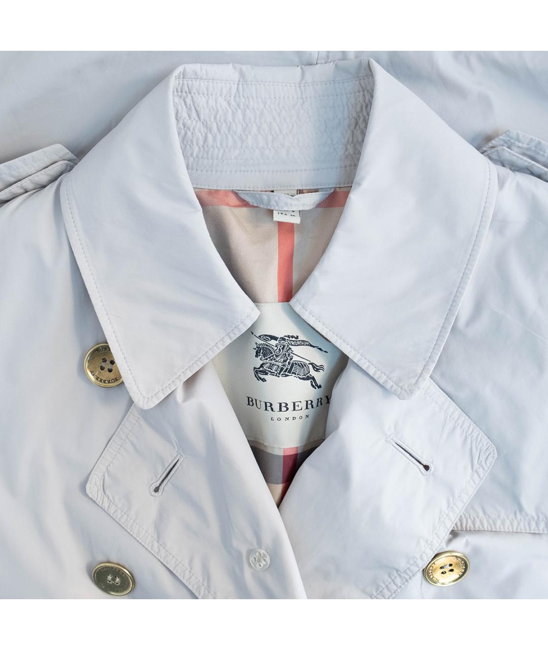 BURBERRY Бежевый полиамидовый тренч/плащ, фото 3