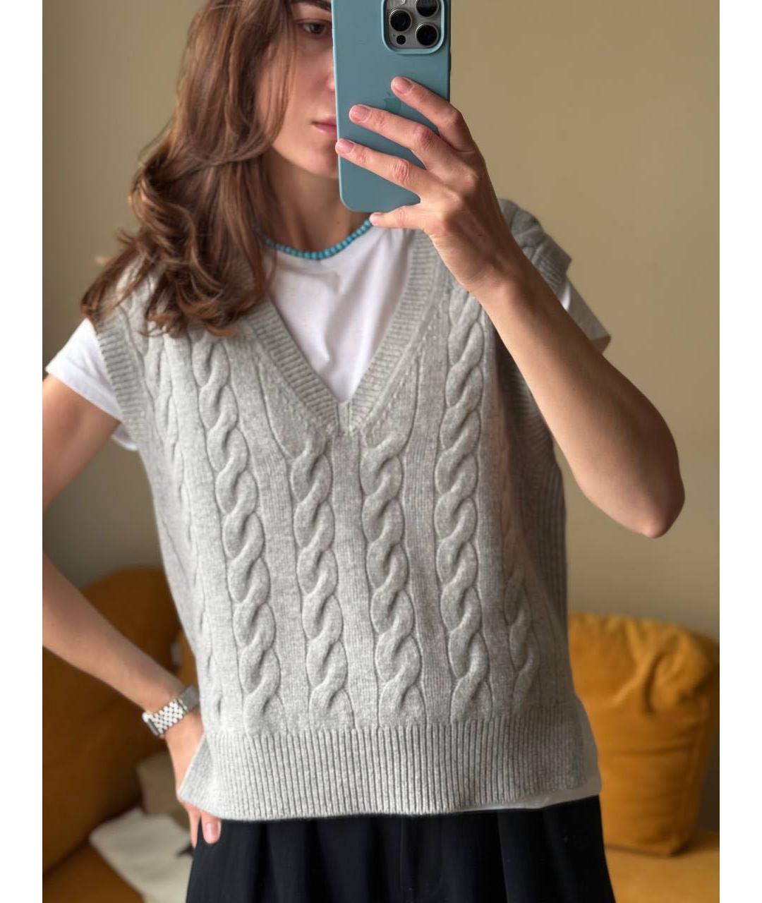 POLO RALPH LAUREN Серая шерстяная жилетка, фото 7