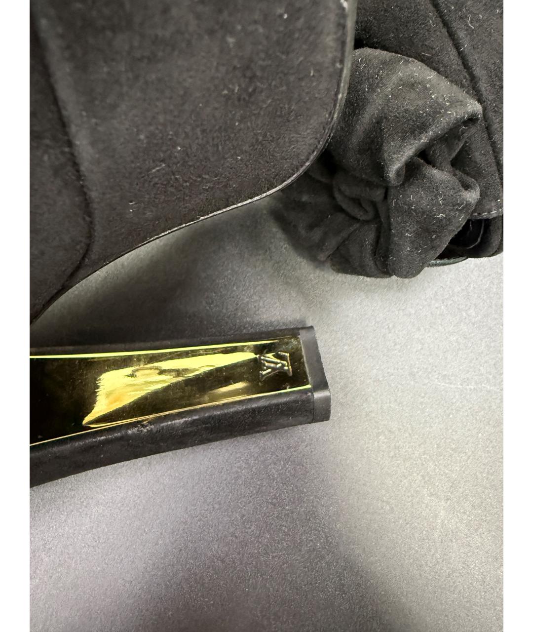 LOUIS VUITTON Черные замшевые туфли, фото 8