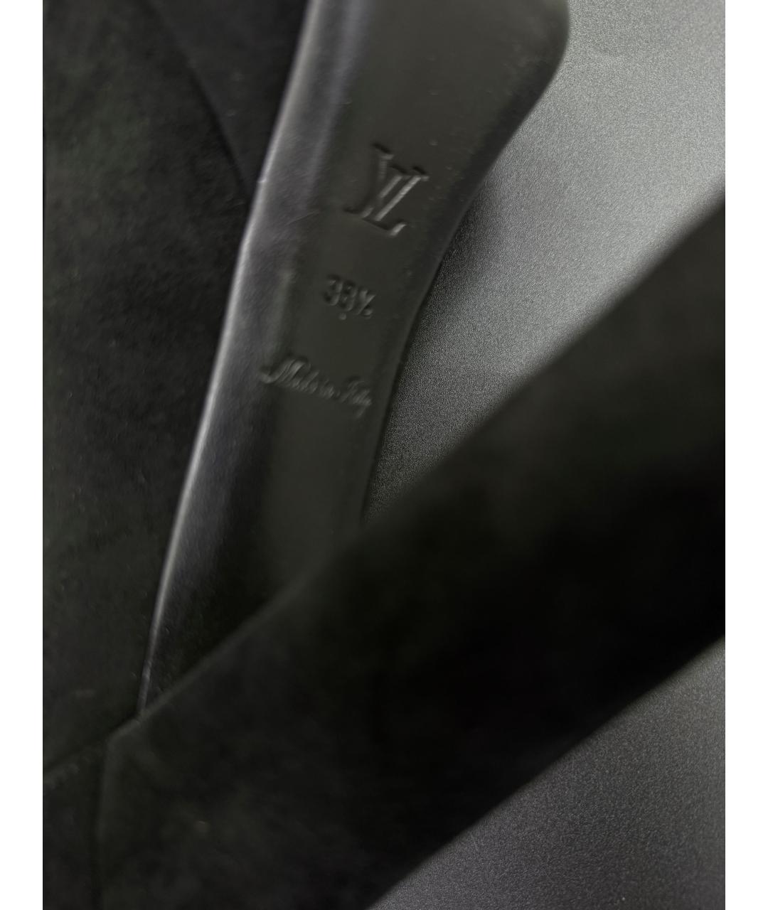 LOUIS VUITTON Черные замшевые туфли, фото 7