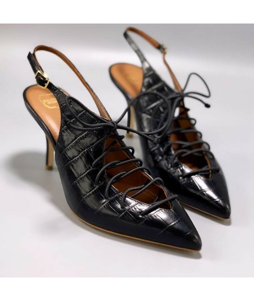 MALONE SOULIERS Черные кожаные туфли, фото 3