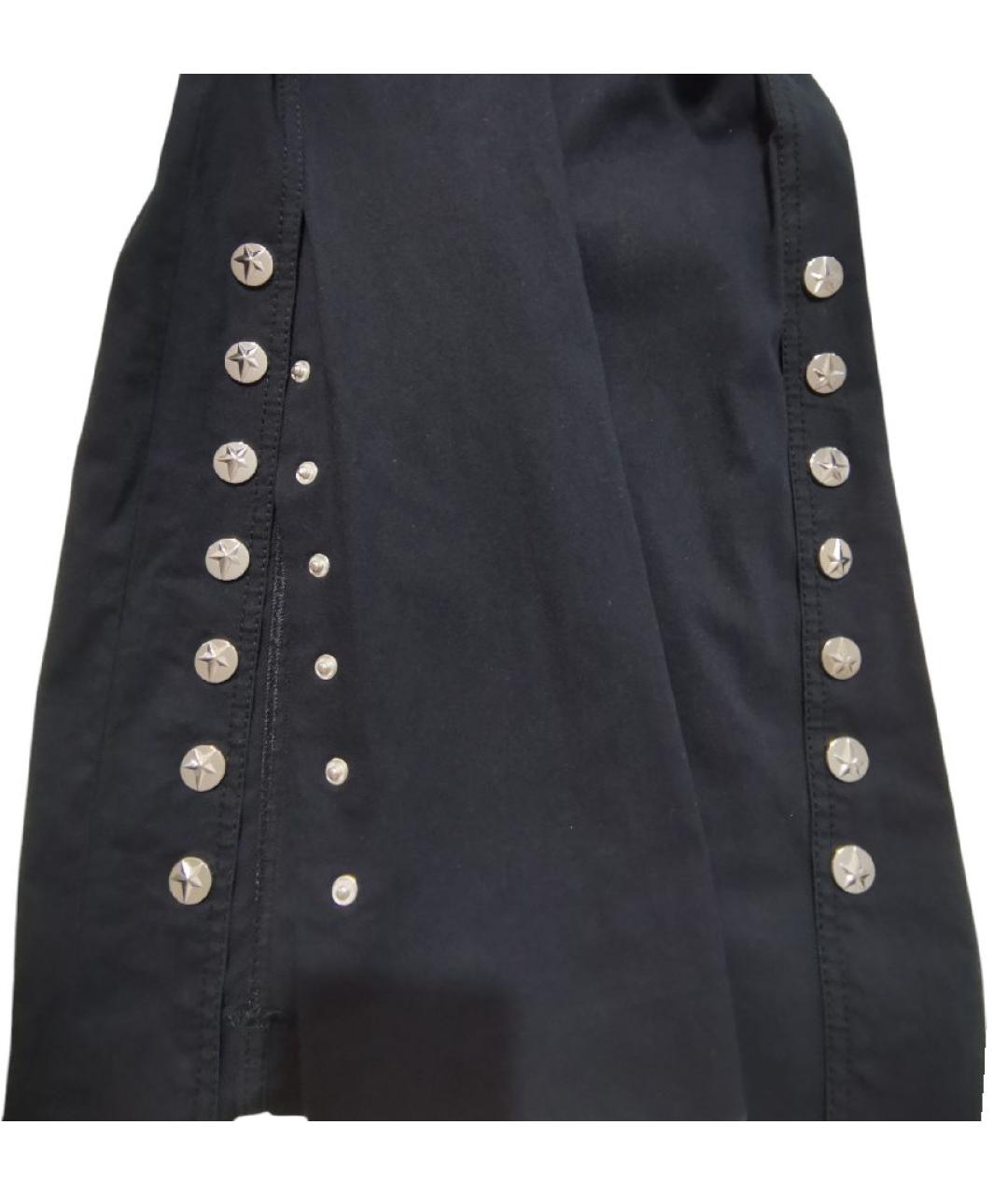 THIERRY MUGLER VINTAGE Черные хлопковые прямые брюки, фото 4