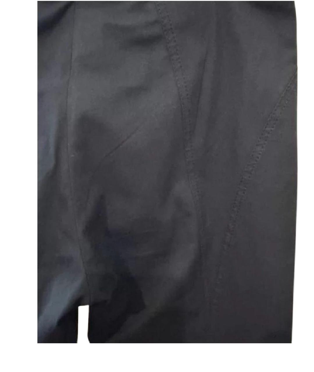 THIERRY MUGLER VINTAGE Черные хлопковые прямые брюки, фото 6