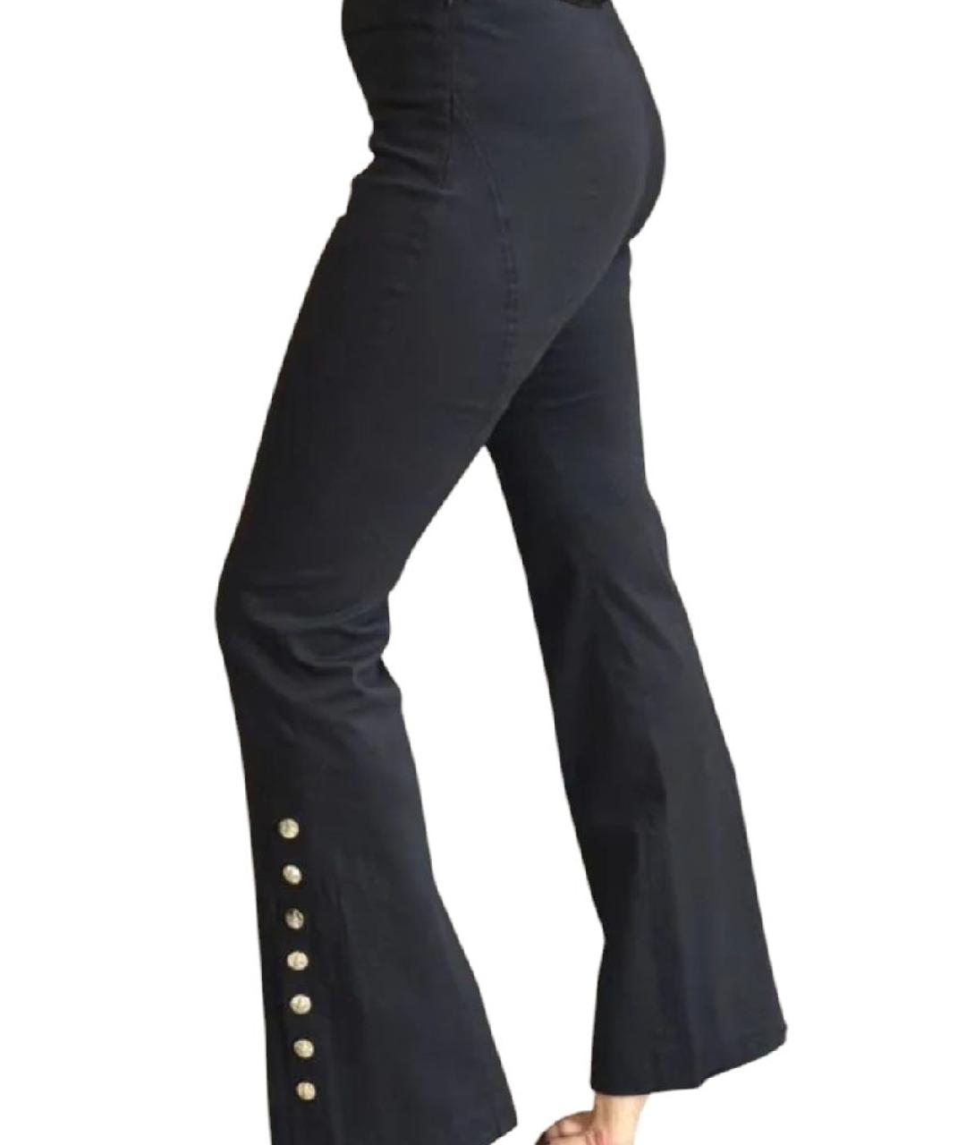 THIERRY MUGLER VINTAGE Черные хлопковые прямые брюки, фото 5