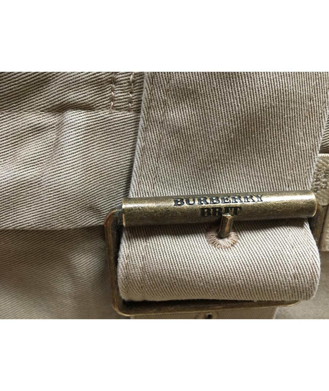 BURBERRY Серые хлопко-эластановые прямые брюки, фото 6
