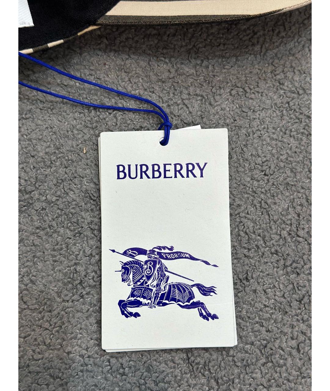 BURBERRY Бежевая хлопковая кепка, фото 5