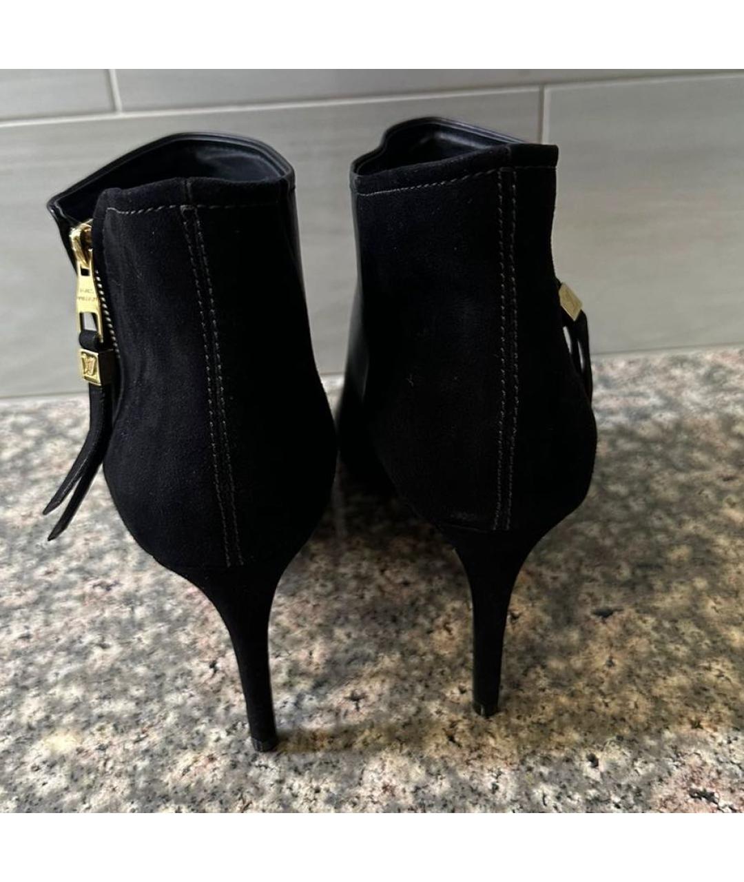 LOUIS VUITTON Черные кожаные ботильоны, фото 4