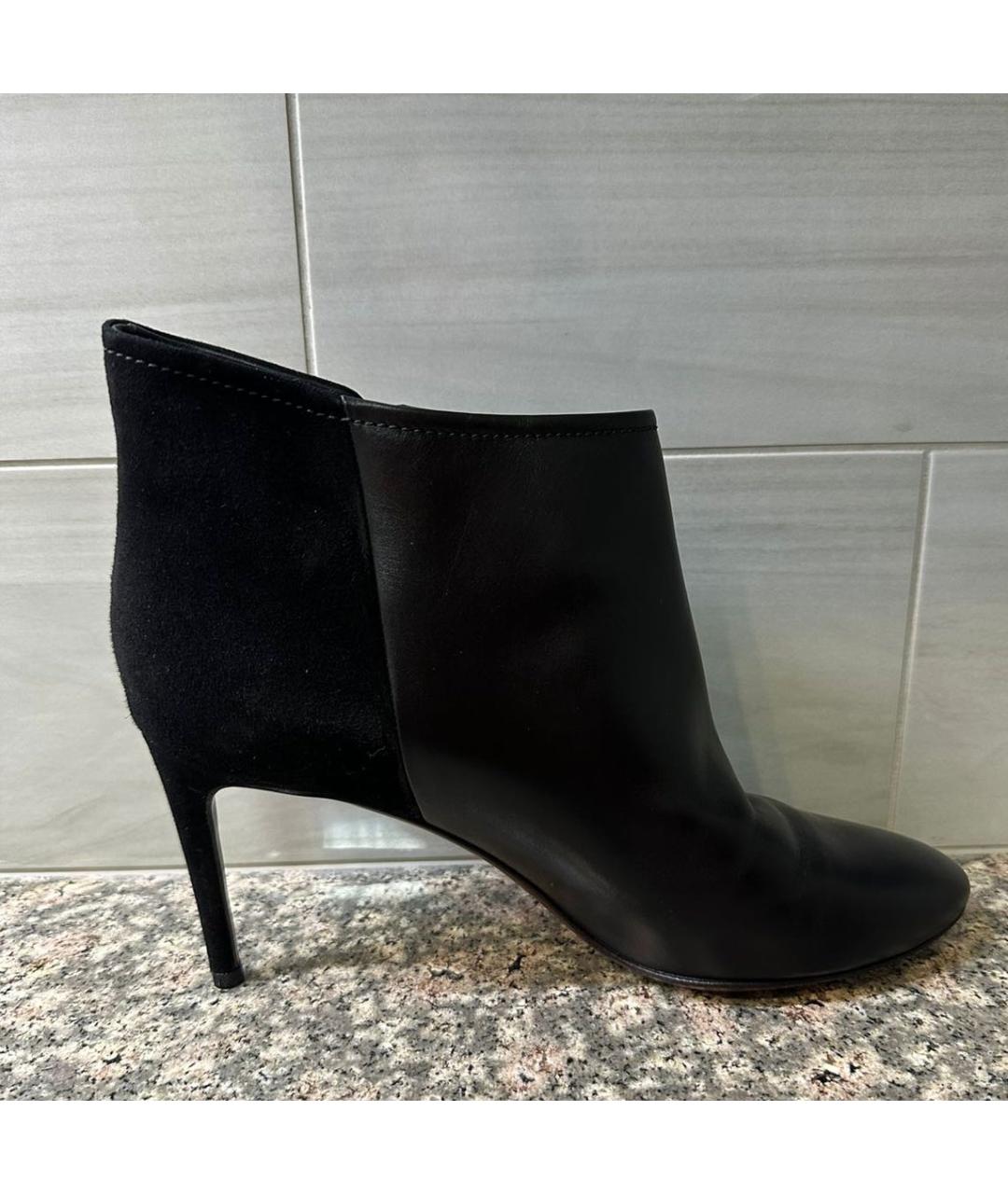 LOUIS VUITTON Черные кожаные ботильоны, фото 3