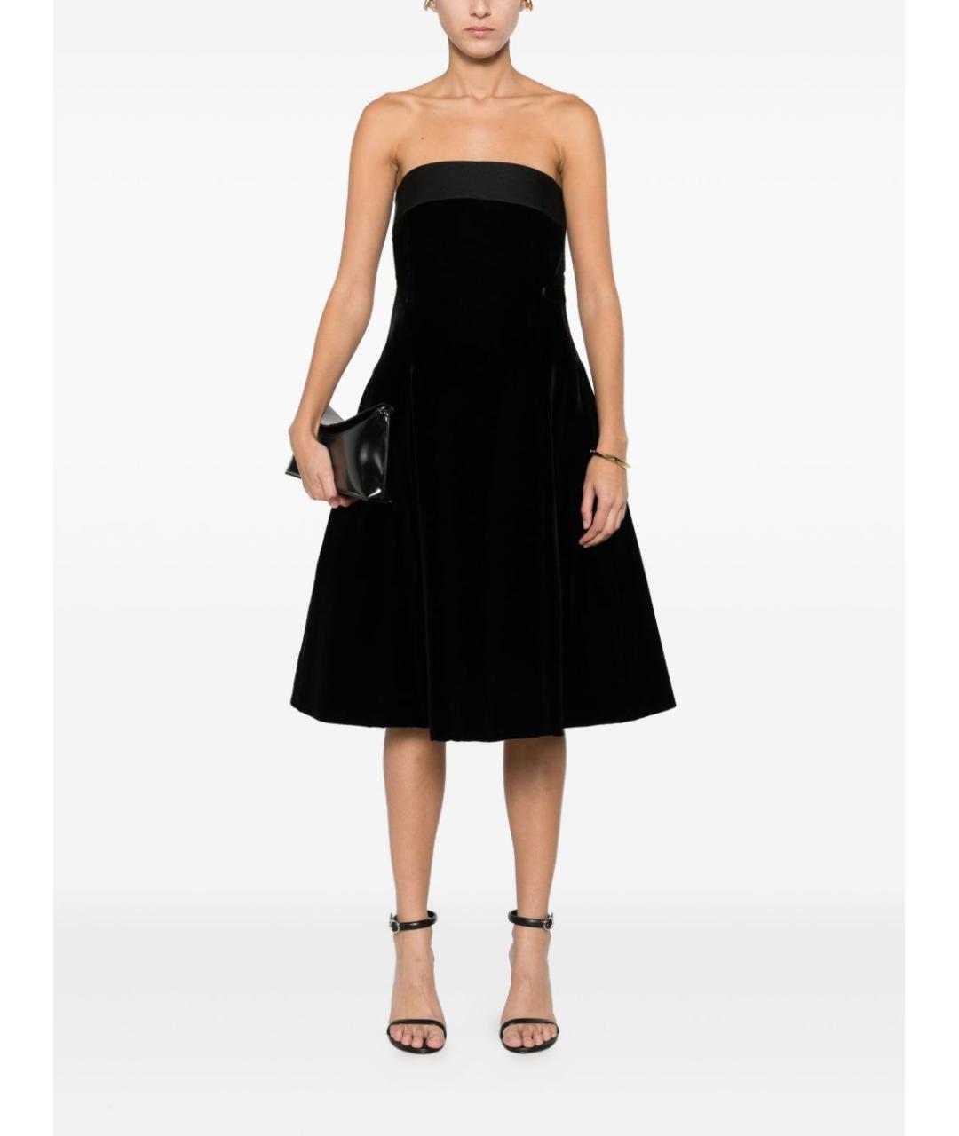EMPORIO ARMANI Черное вискозное платье, фото 5