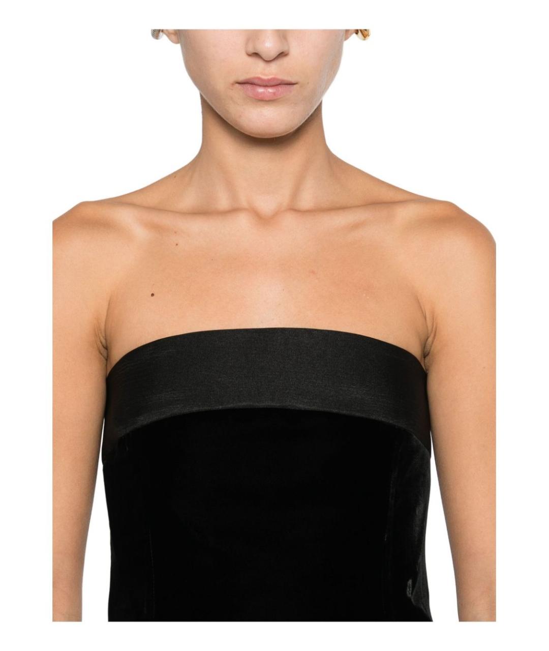 EMPORIO ARMANI Черное вискозное платье, фото 4