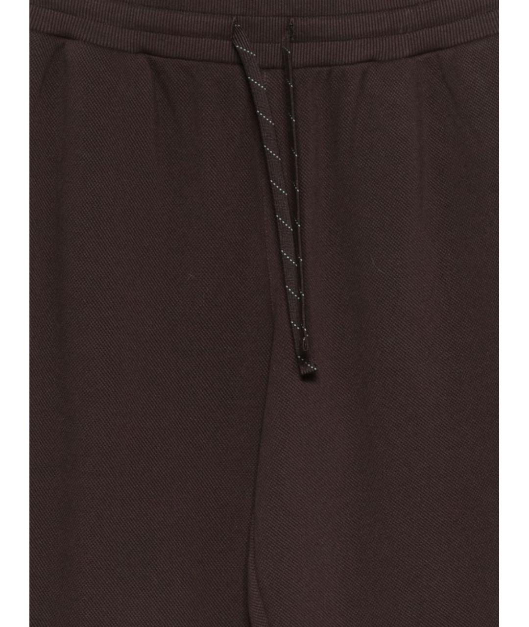 EMPORIO ARMANI Коричневые хлопковые повседневные брюки, фото 3