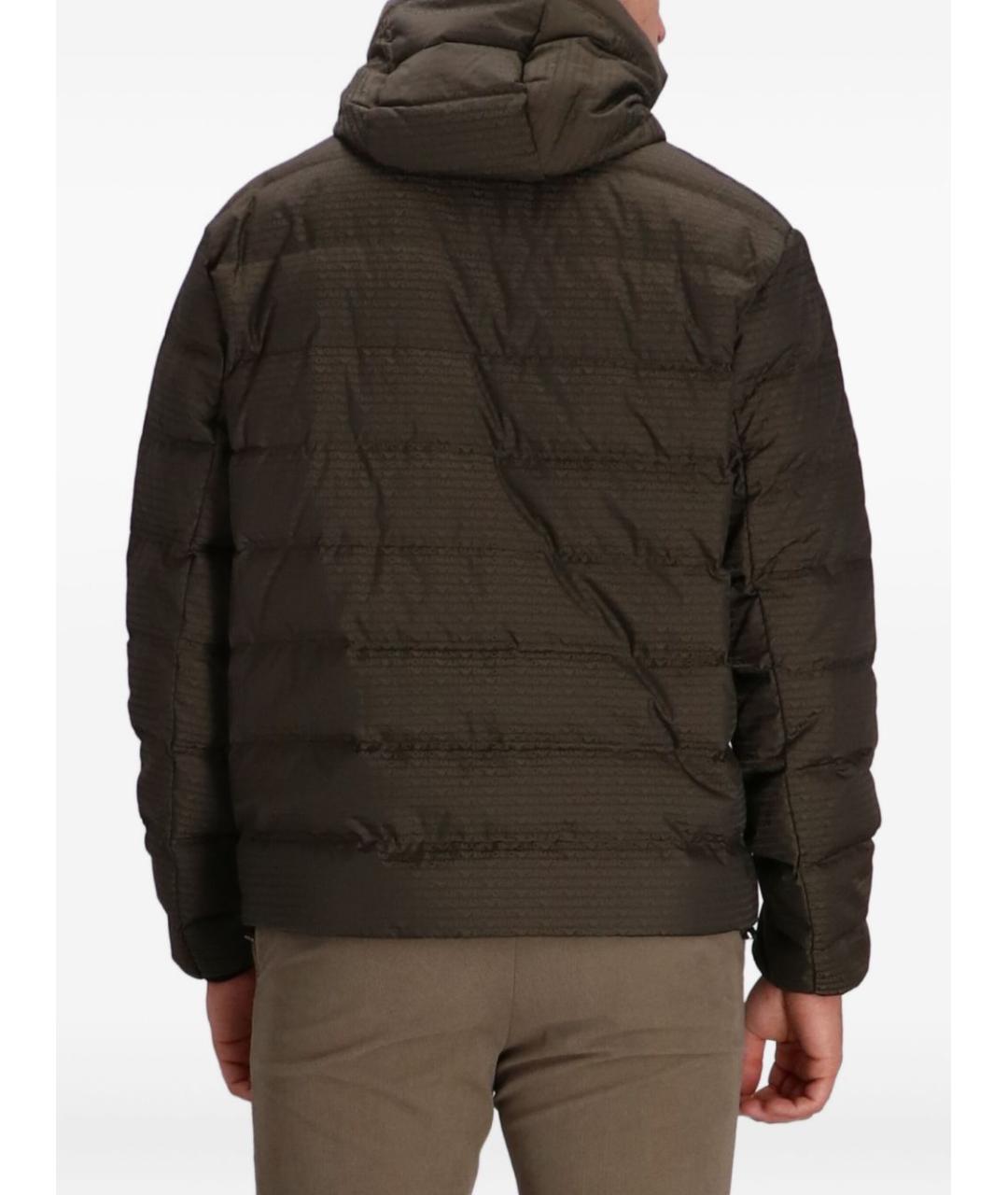 EMPORIO ARMANI Хаки полиамидовая куртка, фото 3