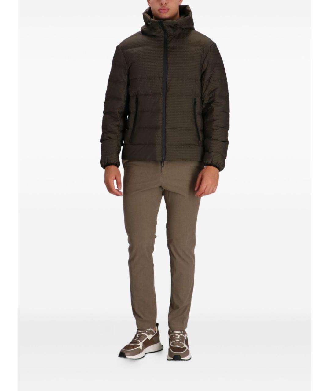 EMPORIO ARMANI Хаки полиамидовая куртка, фото 4