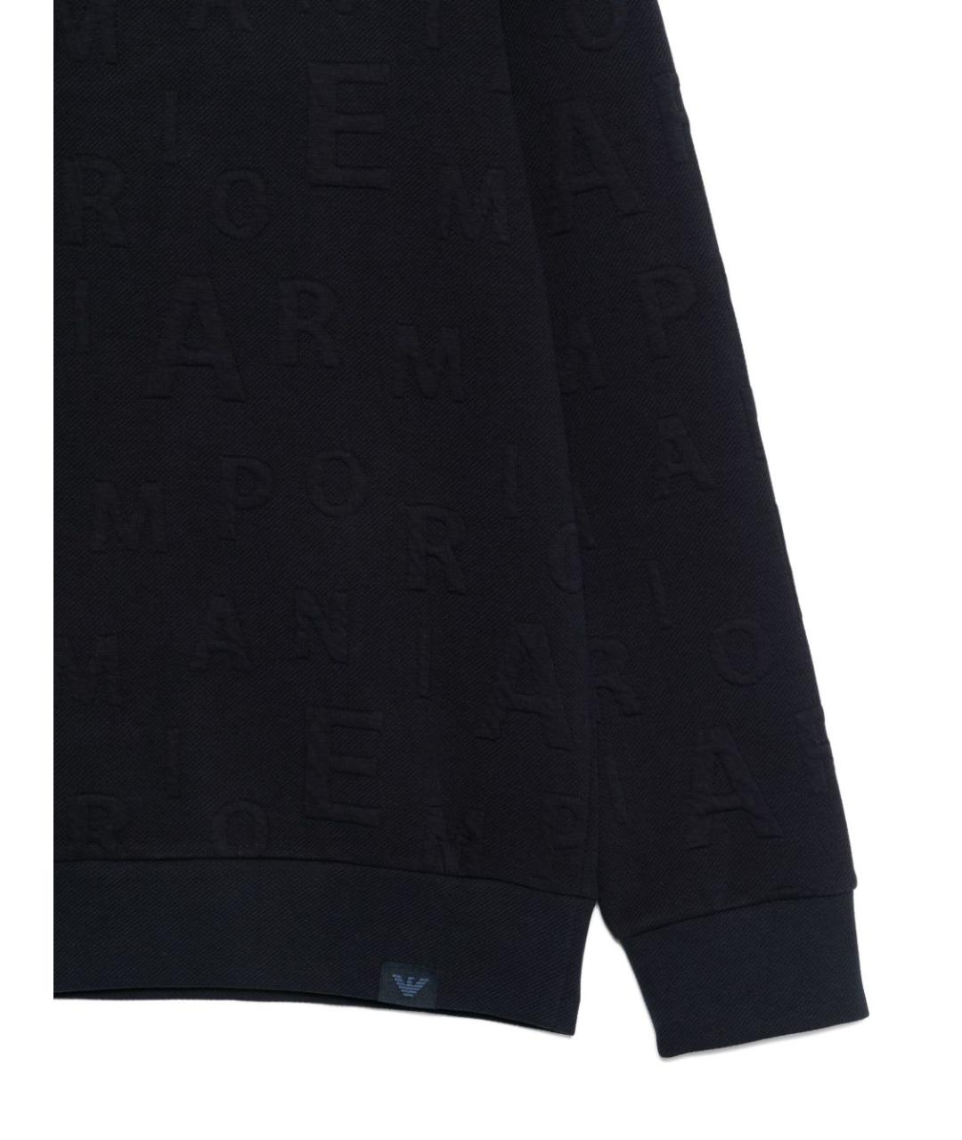 EMPORIO ARMANI Синий хлопковый джемпер / свитер, фото 3