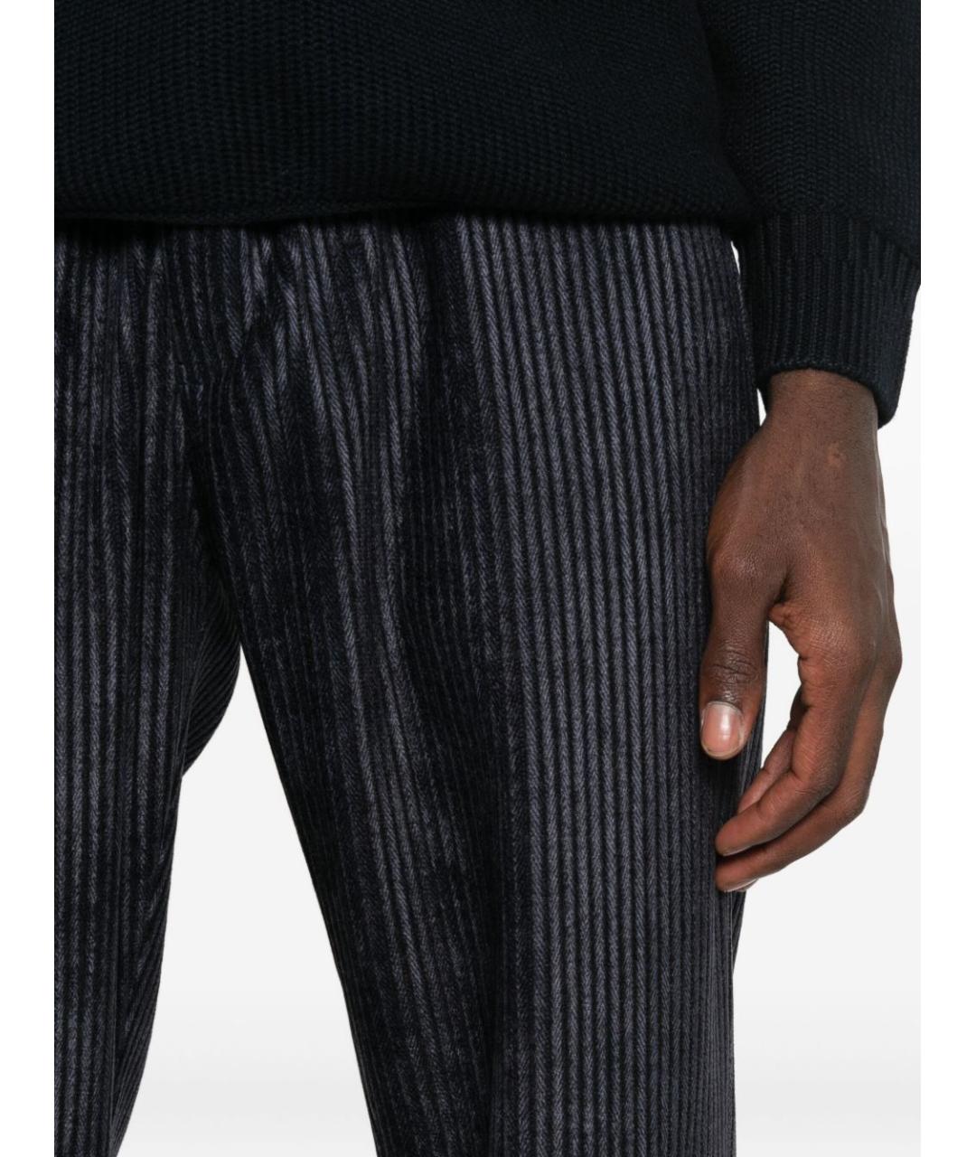EMPORIO ARMANI Синие полиэстеровые повседневные брюки, фото 3