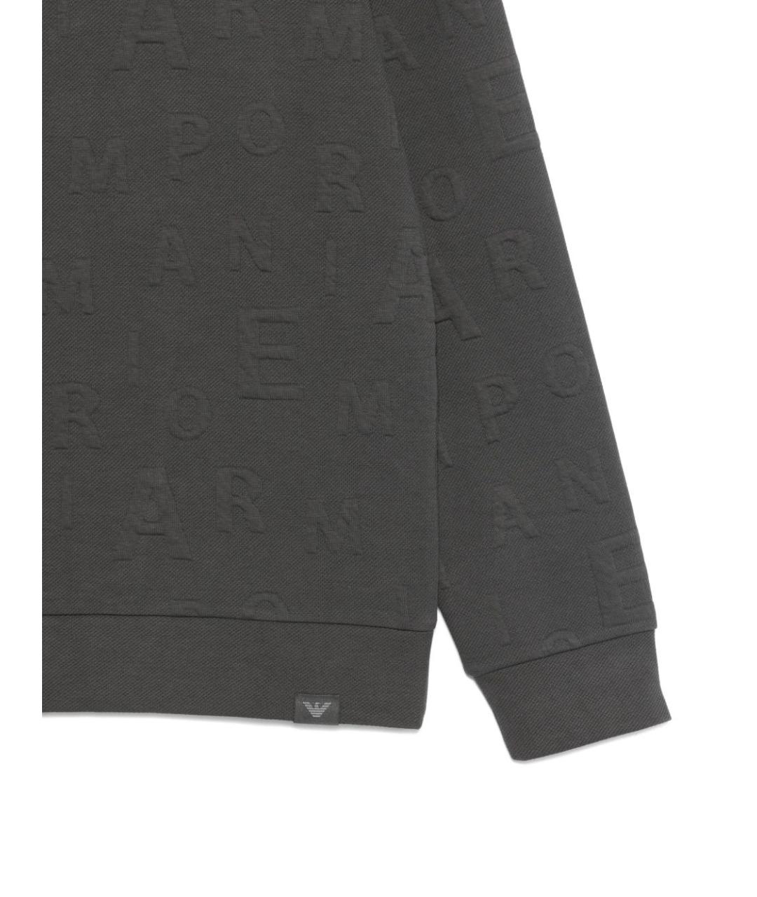 EMPORIO ARMANI Серый хлопковый джемпер / свитер, фото 3