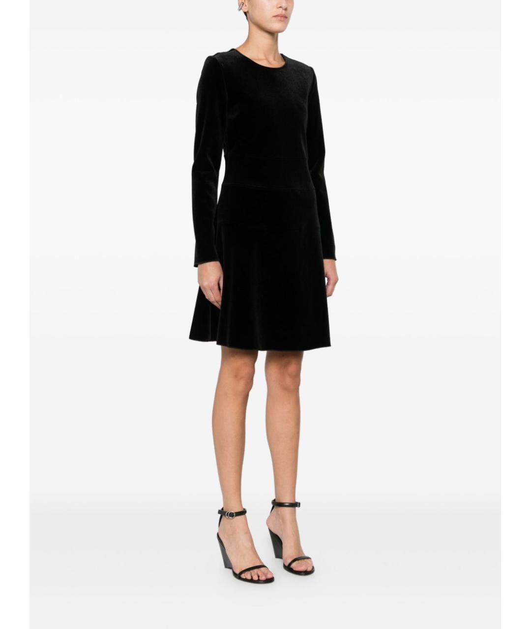 EMPORIO ARMANI Черное полиэстеровое повседневное платье, фото 2