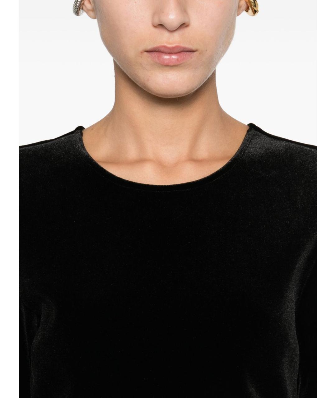 EMPORIO ARMANI Черное полиэстеровое повседневное платье, фото 3