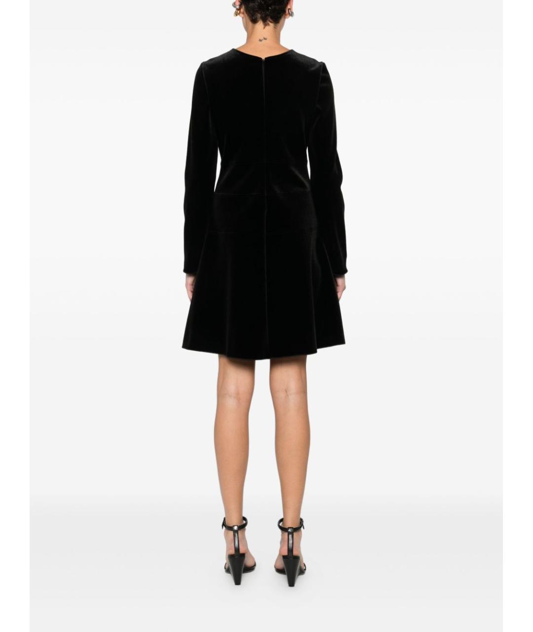 EMPORIO ARMANI Черное полиэстеровое повседневное платье, фото 5
