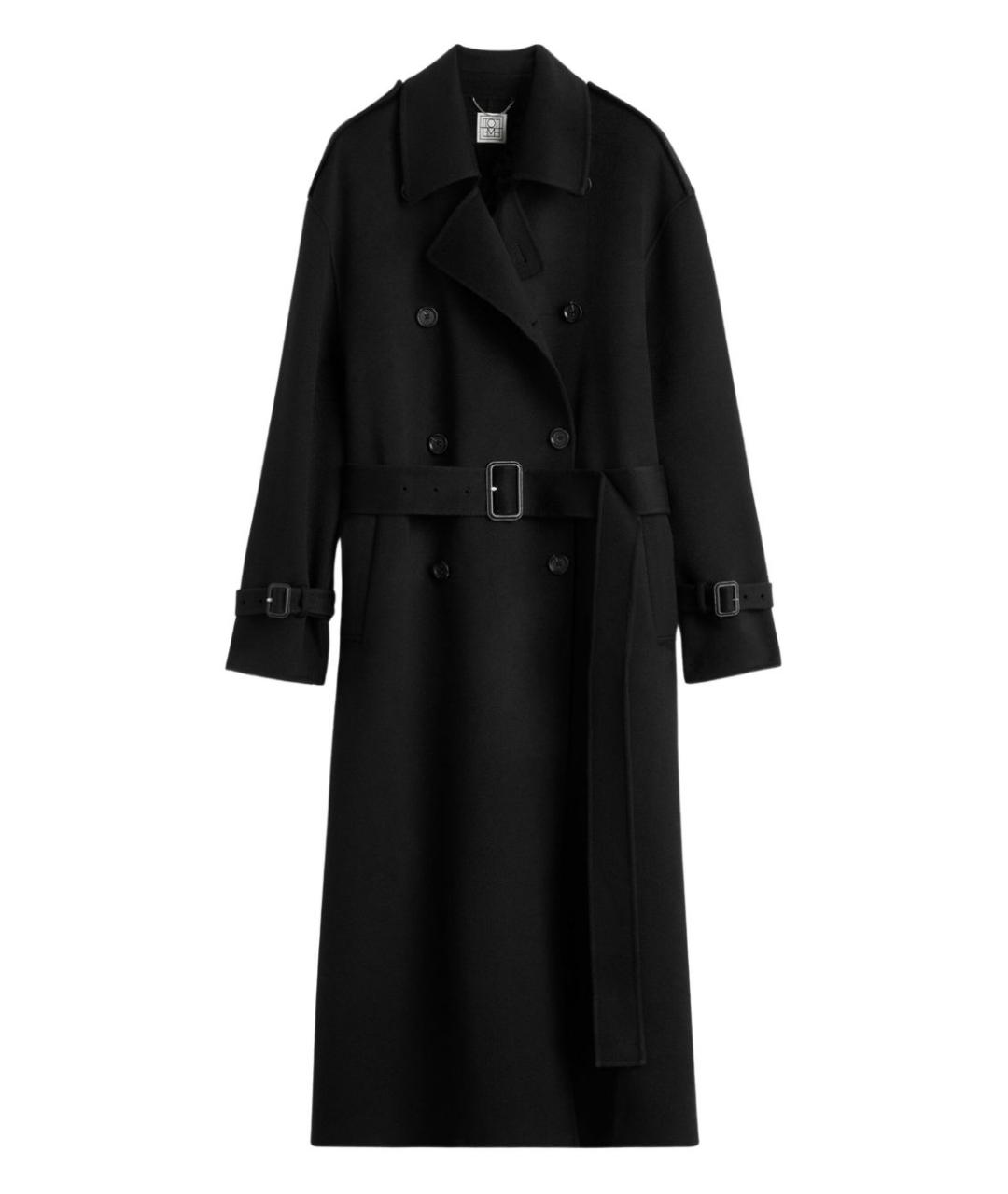TOTEME Черное шерстяное пальто, фото 1