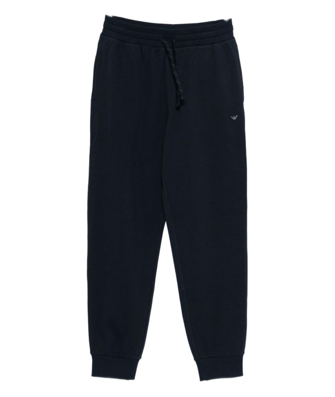 EMPORIO ARMANI Синие хлопковые повседневные брюки, фото 1