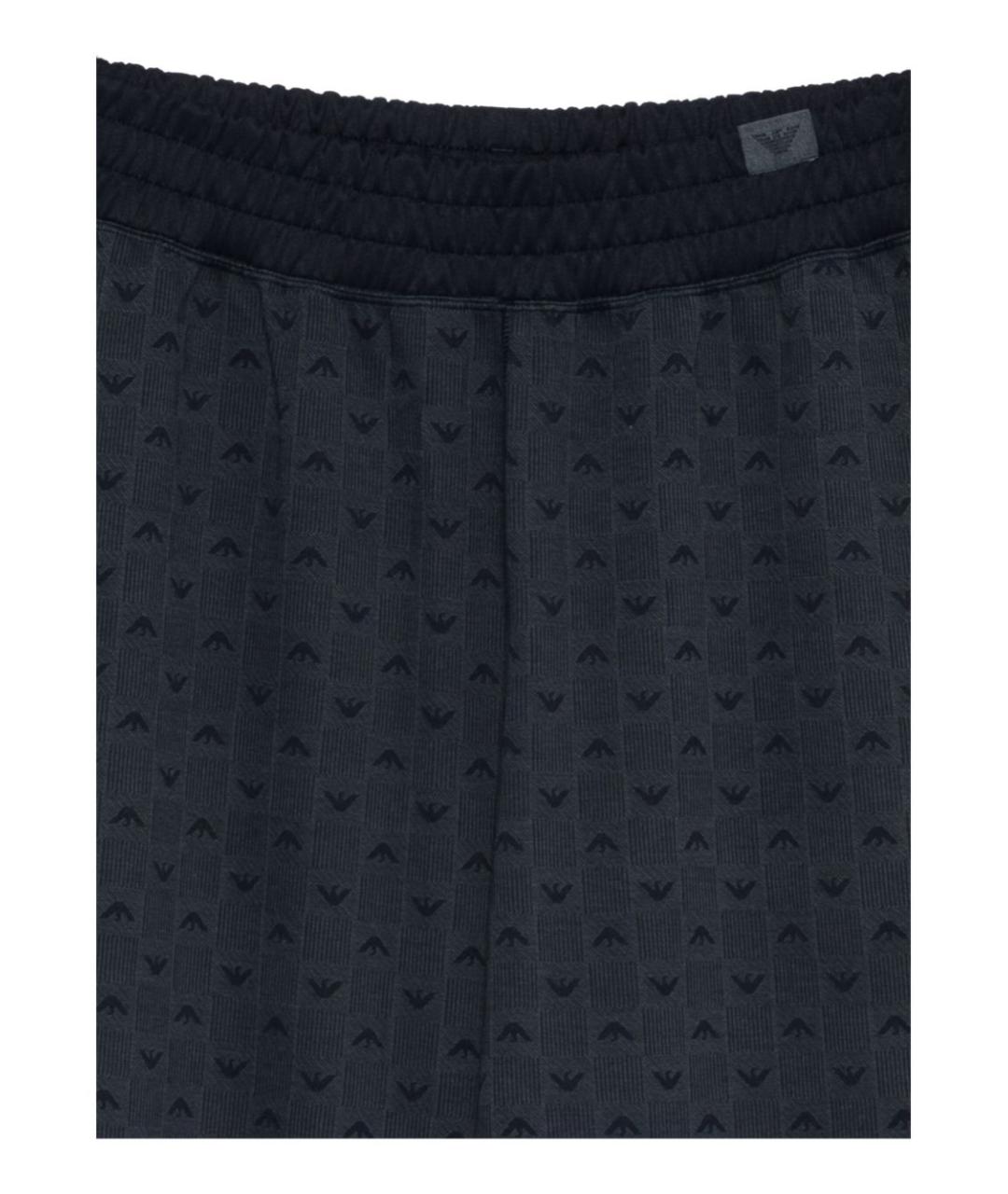 EMPORIO ARMANI Синие хлопковые повседневные брюки, фото 2