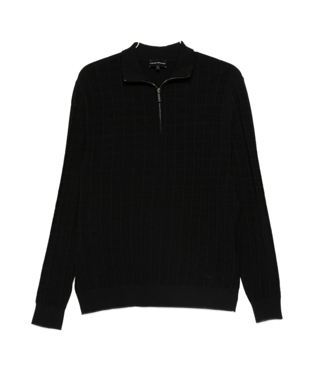 EMPORIO ARMANI Черный вискозный джемпер / свитер, фото 1