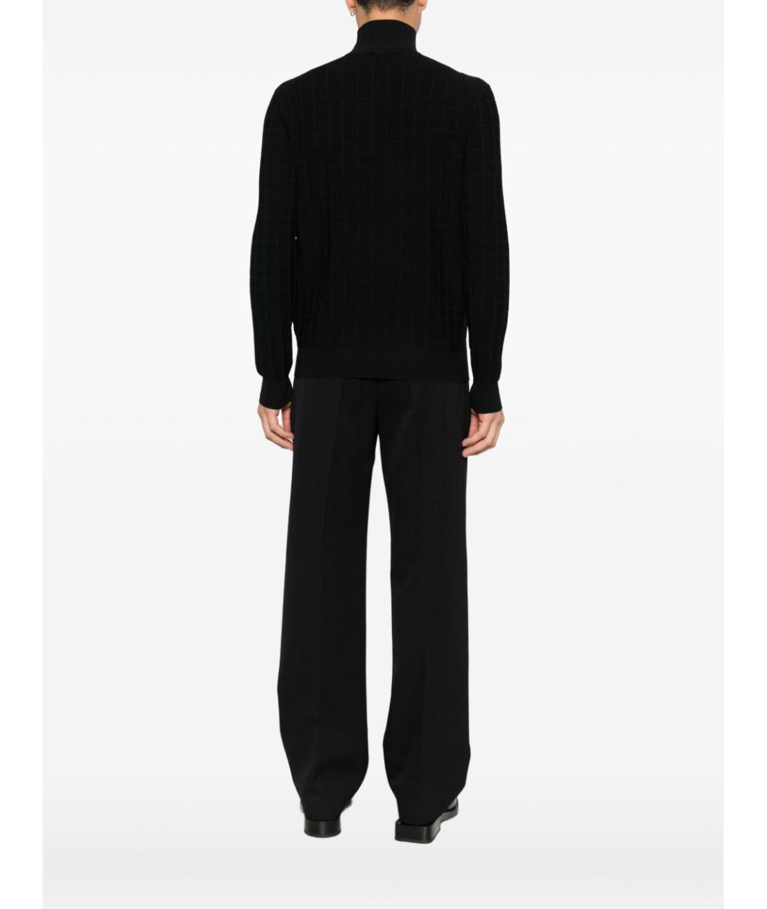 EMPORIO ARMANI Черный вискозный джемпер / свитер, фото 3