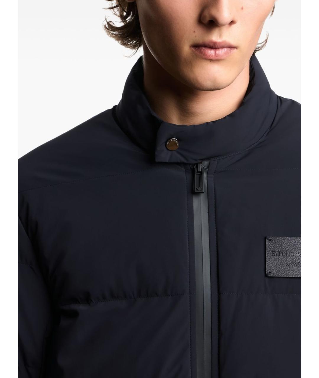EMPORIO ARMANI Синяя полиамидовая куртка, фото 5