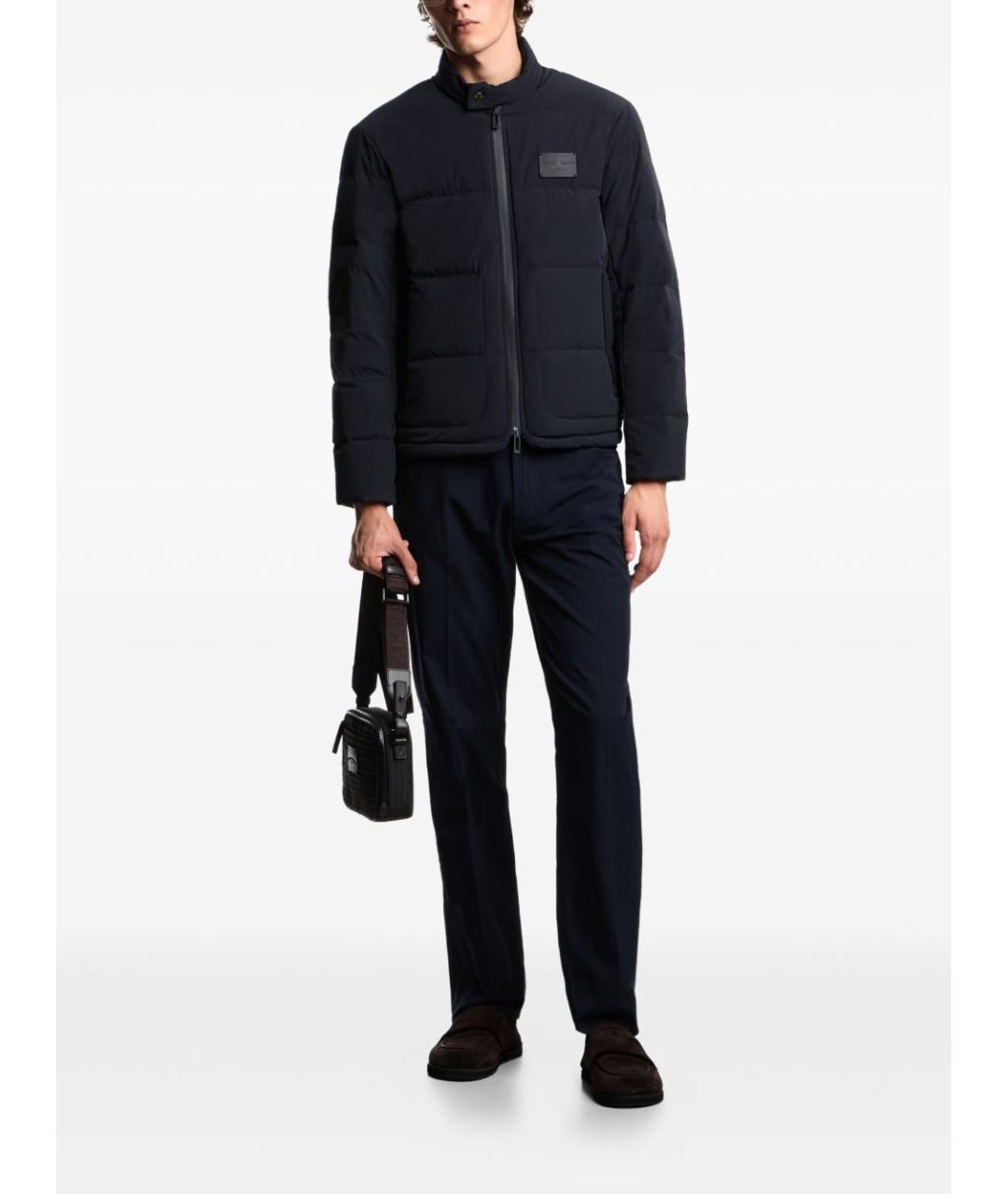 EMPORIO ARMANI Синяя полиамидовая куртка, фото 4