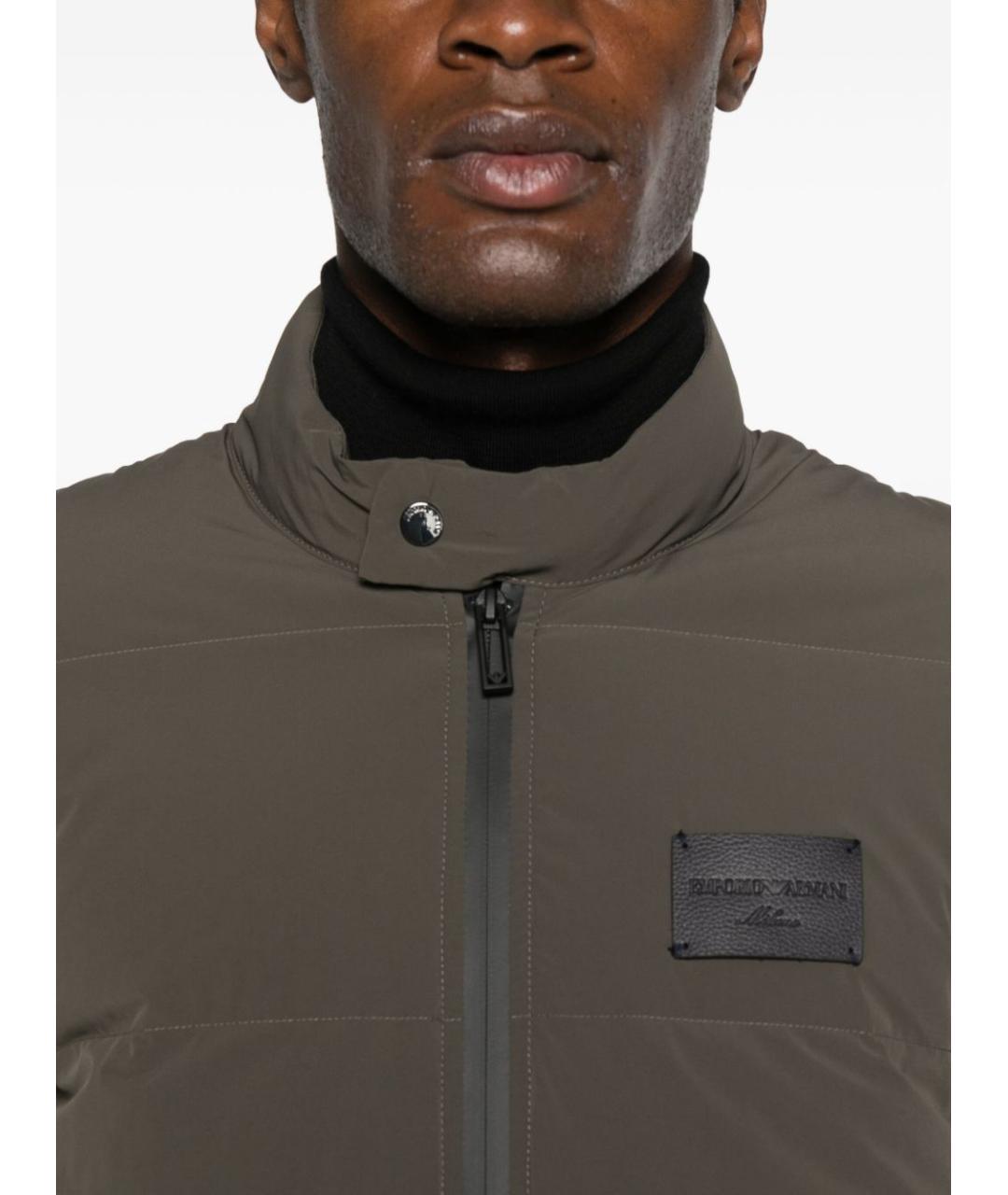 EMPORIO ARMANI Серая полиамидовая куртка, фото 5