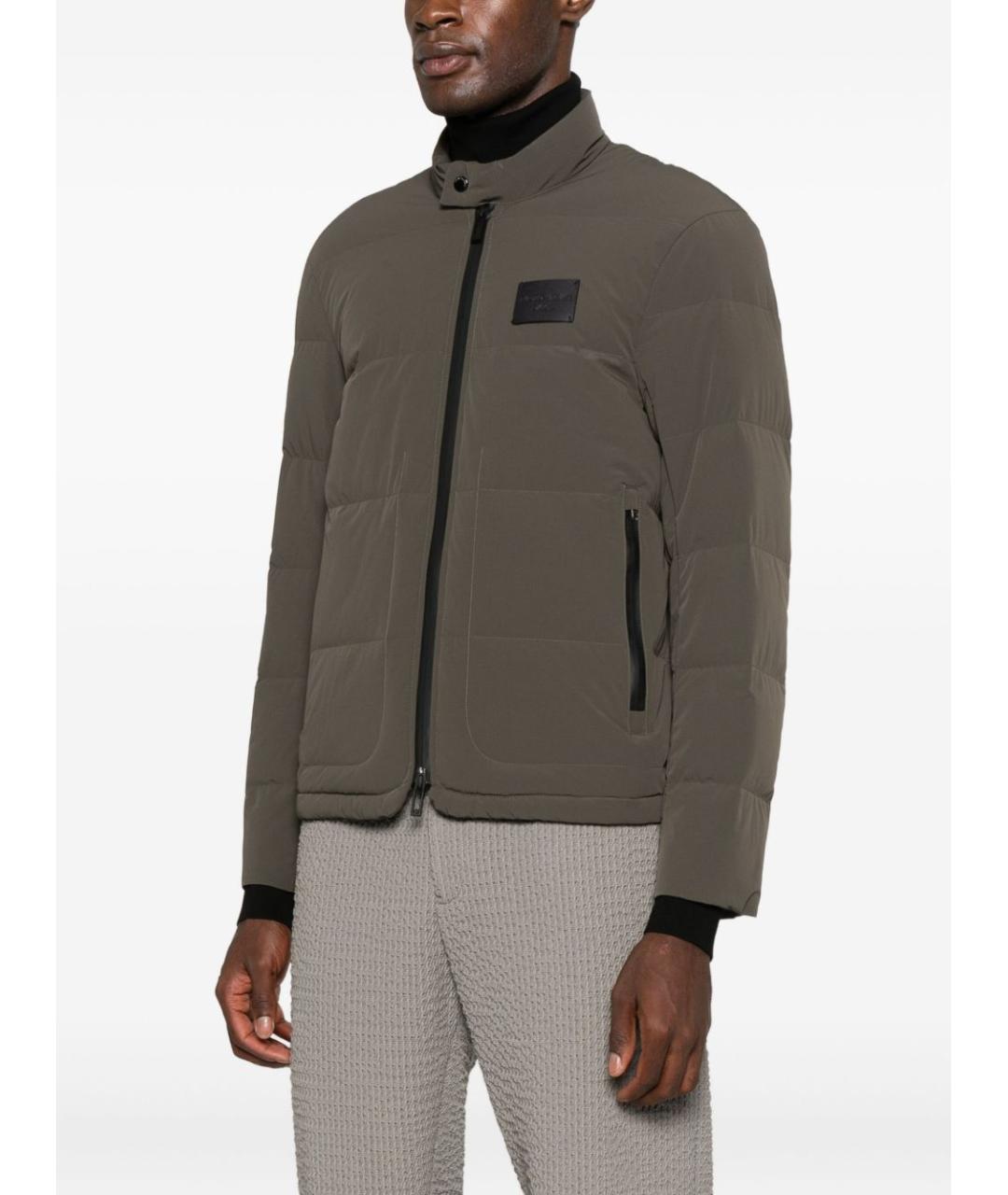 EMPORIO ARMANI Серая полиамидовая куртка, фото 3