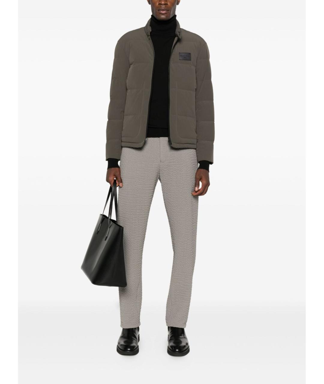 EMPORIO ARMANI Серая полиамидовая куртка, фото 2