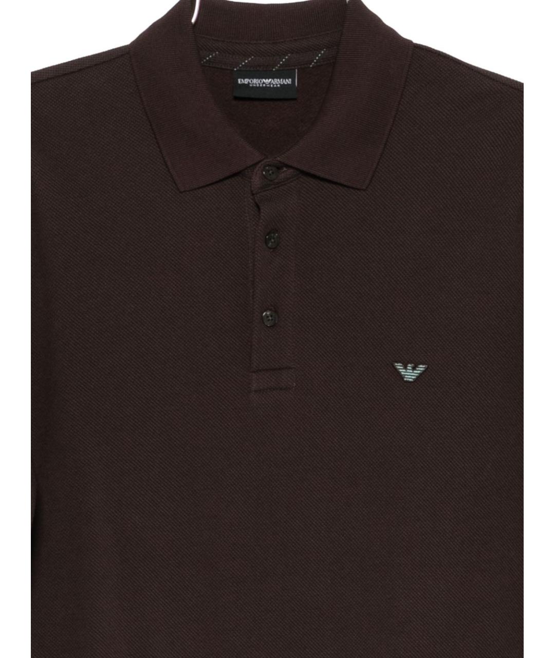 EMPORIO ARMANI Коричневый хлопковый джемпер / свитер, фото 2